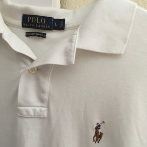 MENS WHITE POLO BY RALPH LAUREN SOFT TOUCH